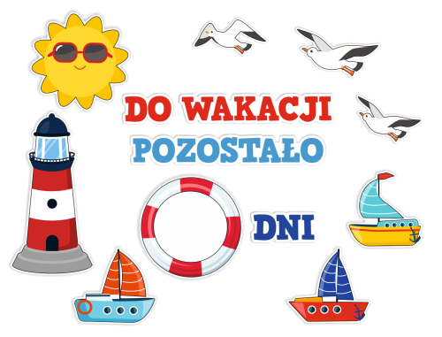 Dekoracja - Odliczanie do Wakacji - Statki