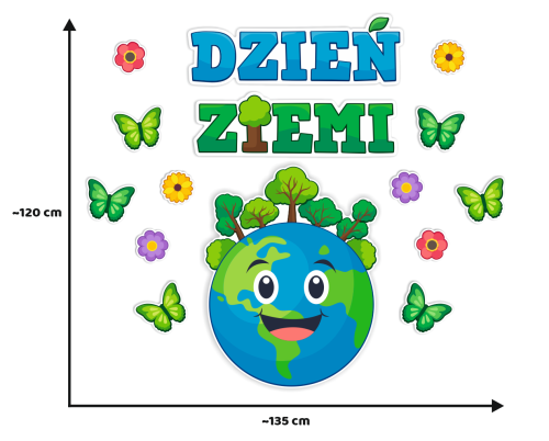 Dekoracja - Dzień Ziemi - wzór 2 (rozmiar XXL)