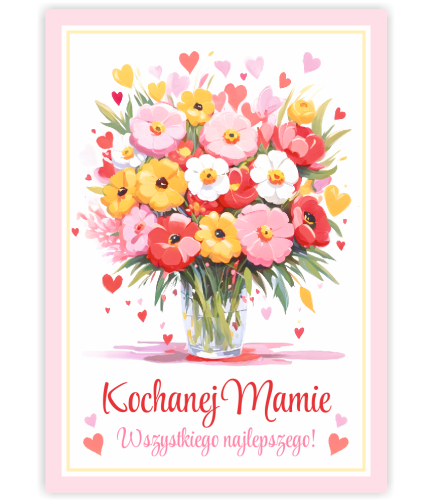 KARTKA DZIEŃ MAMY - wzór 3 (format A6)