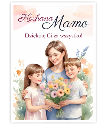 KARTKA DZIEŃ MAMY - wzór 4 (format A6)