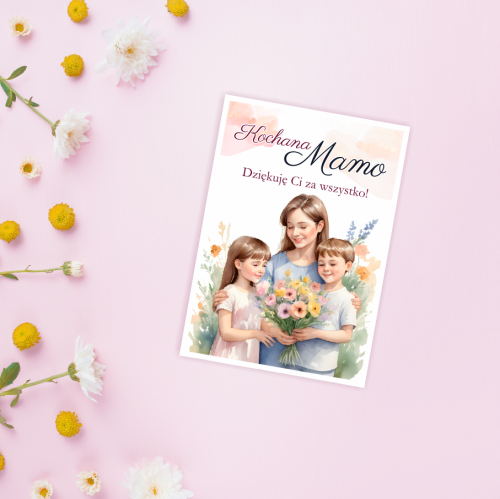 KARTKA DZIEŃ MAMY - wzór 4 (format A6)