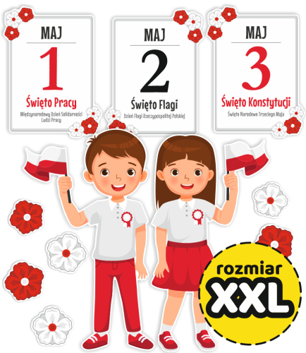 Dekoracja Patriotyczna - 1, 2 i 3 Maja (rozmiar XXL)