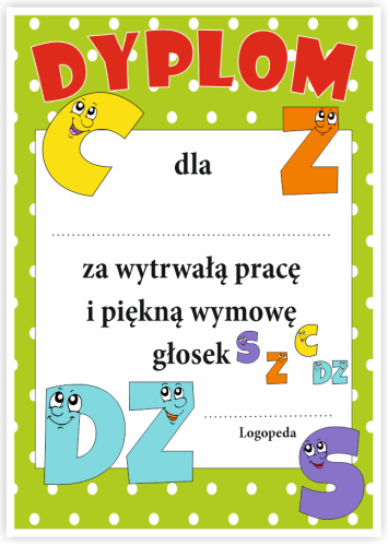 Dyplom: "Logopedyczny Głoski Syczące"