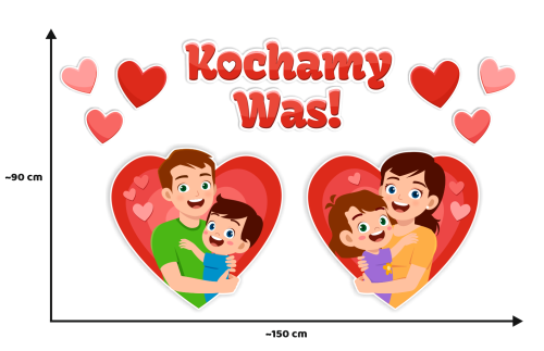 Dekoracja Dzień Mamy i Taty - wzór 3 (rozmiar XXL)