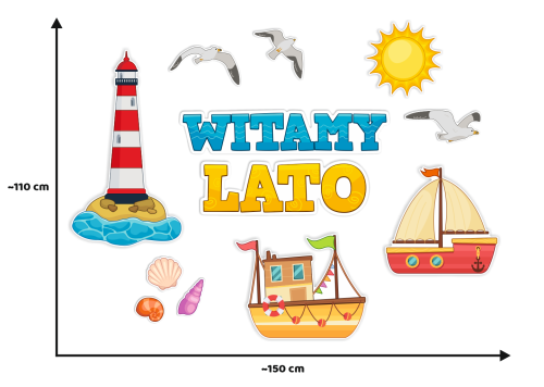 Dekoracja letnia - Witamy Lato (rozmiar XXL)