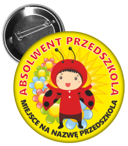 Przypinka ukończenia przedszkola/absolwent przedszkola