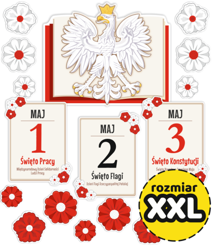 Dekoracja Patriotyczna - 1, 2 i 3 Maja - wzór 2 (rozmiar XXL)
