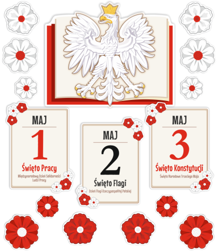 Dekoracja Patriotyczna - 1, 2 i 3 Maja - wzór 2 (rozmiar XXL)