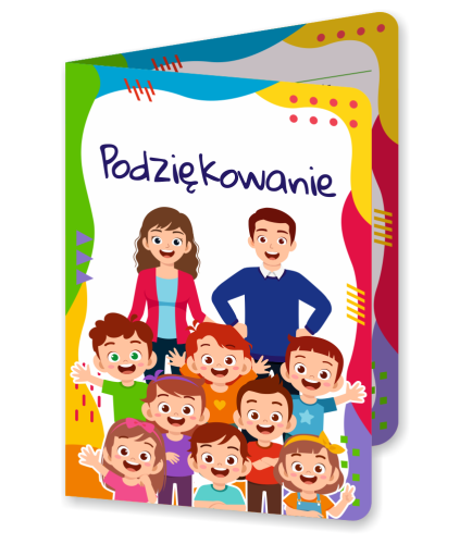 Dyplom: Podziękowanie - wzór 4 (składany, format A5)