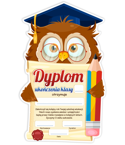 DYPLOM KSZTAŁT - UKOŃCZENIA KLASY - SOWA