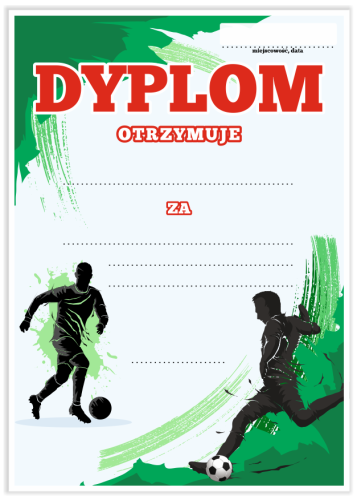Dyplom: Piłkarski ( Wzór 4) (format A4)