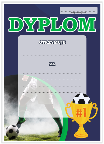 Dyplom: Piłkarski ( Wzór 6) (format A4)