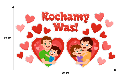 Dekoracja Dzień Mamy i Taty - wzór 2 (~A3, jednostronna)