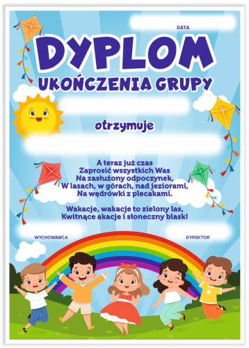 Dyplom: Ukończenia Grupy (Wzór 2)