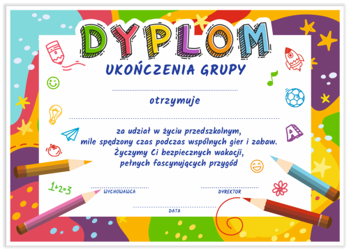 Dyplom: Ukończenia Grupy (Wzór 5)