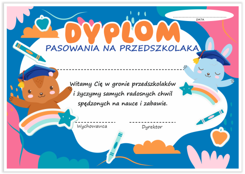 Dyplom: Pasowania na Przedszkolaka (wzór: 61)