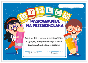 Dyplom: Pasowania na Przedszkolaka (wzór: 60) 