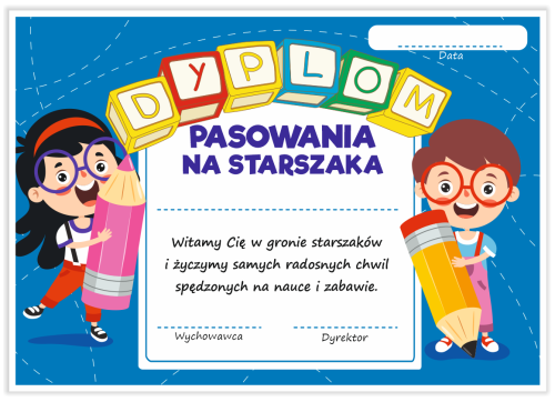 Dyplom: Pasowania na Starszaka (wzór 39)