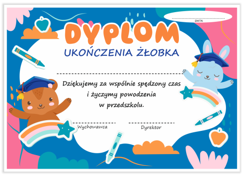 Dyplom: Ukończenia Żłobka (wzór 19)