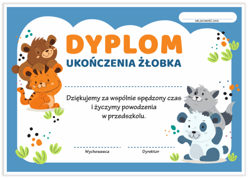 Dyplom: Ukończenia Żłobka