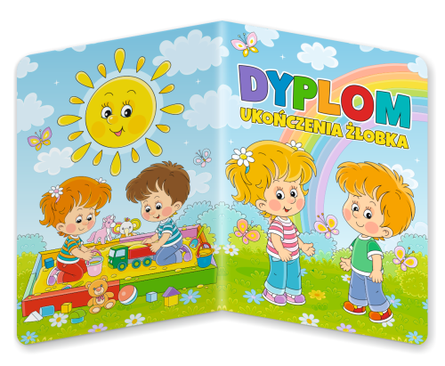 Dyplom: Ukończenia Żłobka - wzór 3 (składany, format A5)