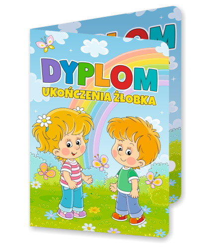 Dyplom: Ukończenia Żłobka - wzór 3 (składany, format A5)