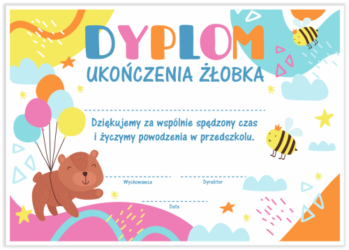 Dyplom: Ukończenia Żłobka (wzór 24)
