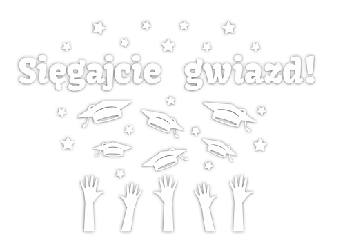 Dekoracja napis: SIĘGAJCIE GWIAZD!