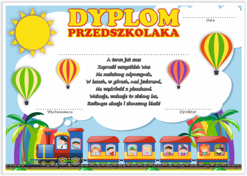 Dyplom: Przedszkolaka (Wzór 8)