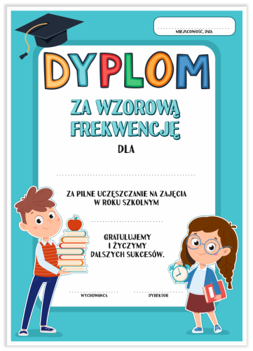 Dyplom: Wzorowa Frekwencja - wzór 2