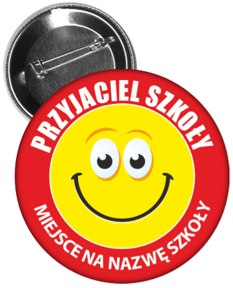 Przypinka przyjaciela szkoły dla dzieci.
