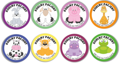 naklejki dzielny pacjent