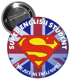 przypinka język angielski super english student