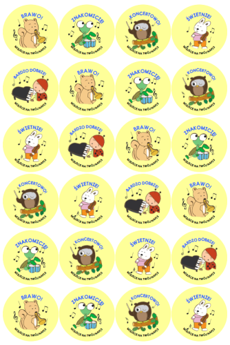 naklejki muzyczne dla dzieci