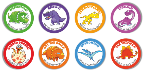 Naklejki dinozaury dla dzieci