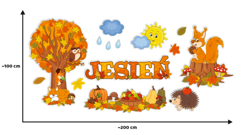 Dekoracja jesienna - Krajobraz - Jesień (rozmiar XXL)