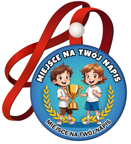 Medal na tasiemce: "Sportowy - dzieci z pucharem" (wzór 1)