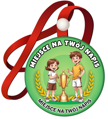Medal na tasiemce: "Sportowy - dzieci z pucharem" (wzór 3)