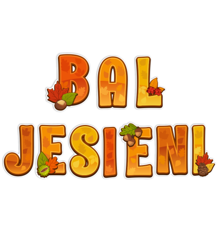 Dekoracja napis: BAL JESIENI (wycięte litery)