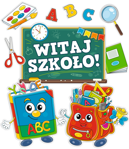 Dekoracja - "WITAJ SZKOŁO - wzór 5" (~A3, dwustronna)