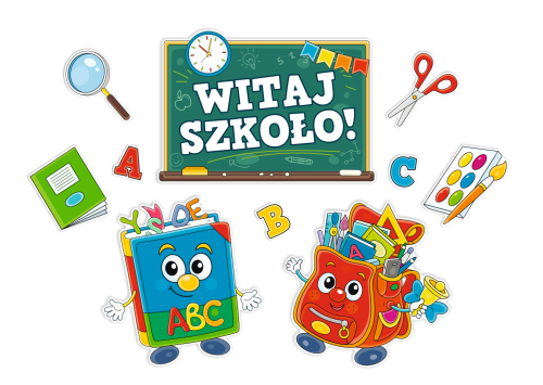 Dekoracja - "WITAJ SZKOŁO - wzór 5" (~A3, dwustronna)
