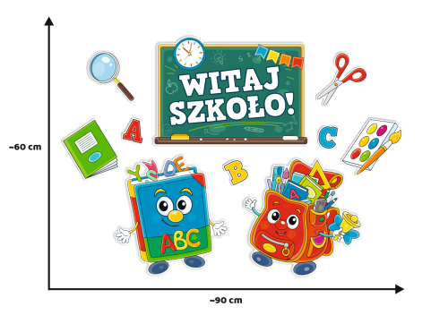 Dekoracja - "WITAJ SZKOŁO - wzór 5" (~A3, dwustronna)