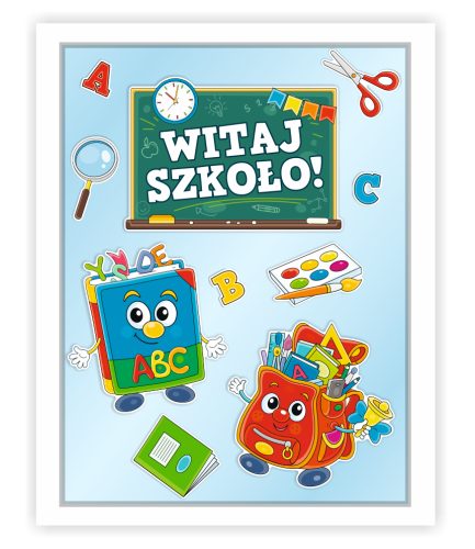 Dekoracja - "WITAJ SZKOŁO - wzór 5" (~A3, dwustronna)