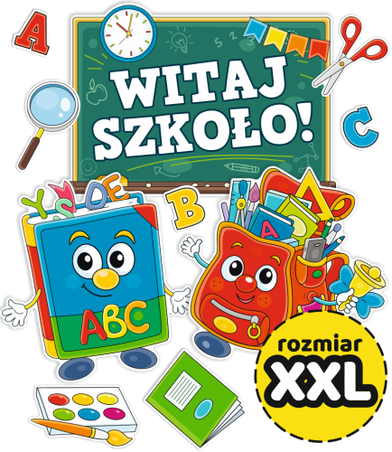 Dekoracja - Witaj Szkoło - wzór 2 (rozmiar XXL)