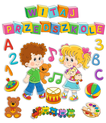 Dekoracja  WITAJ PRZEDSZKOLE - wzór 2 (~A3, dwustronna)