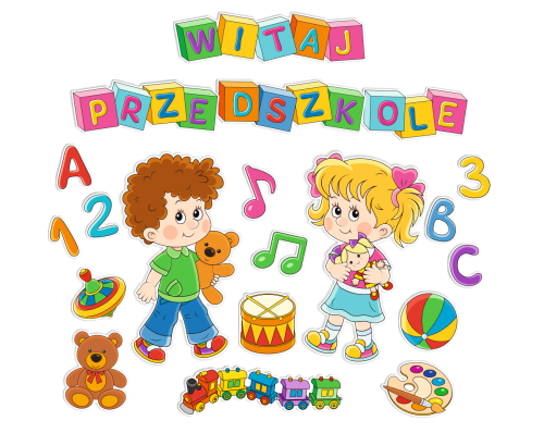 Dekoracja - "WITAJ PRZEDSZKOLE - wzór 2" (~A3, dwustronna)