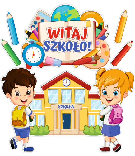 Dekoracja - "WITAJ SZKOŁO - wzór 6" (~A3, dwustronna)