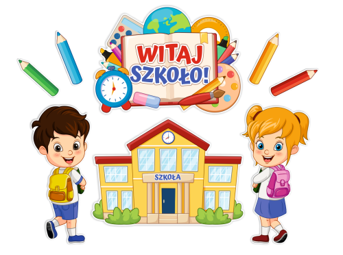 Dekoracja - "WITAJ SZKOŁO - wzór 6" (~A3, dwustronna)