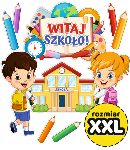 Dekoracja - Witaj Szkoło - wzór 3 (rozmiar XXL)