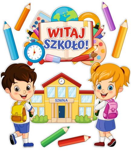 Dekoracja - Witaj Szkoło - wzór 3 (rozmiar XXL)
